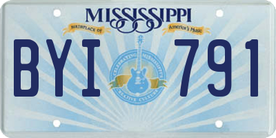 MS license plate BYI791