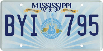 MS license plate BYI795