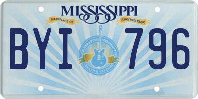MS license plate BYI796