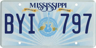 MS license plate BYI797