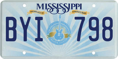 MS license plate BYI798