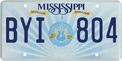 MS license plate BYI804