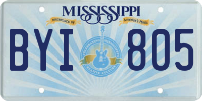 MS license plate BYI805