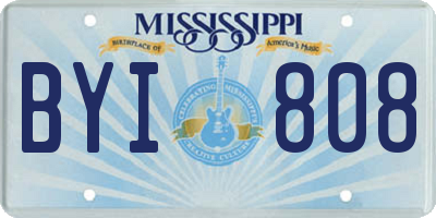 MS license plate BYI808