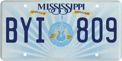 MS license plate BYI809