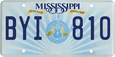 MS license plate BYI810