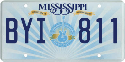 MS license plate BYI811