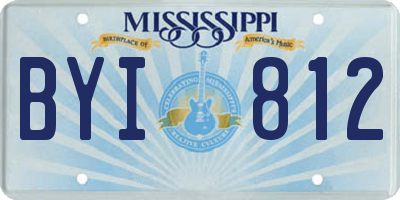 MS license plate BYI812