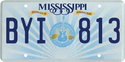 MS license plate BYI813