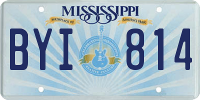 MS license plate BYI814