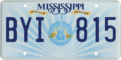MS license plate BYI815