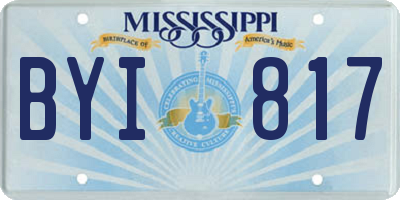 MS license plate BYI817