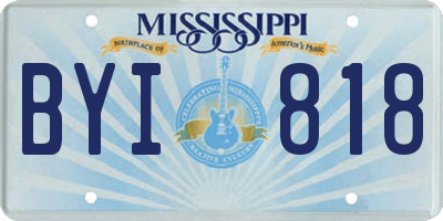 MS license plate BYI818