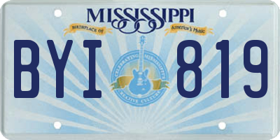 MS license plate BYI819