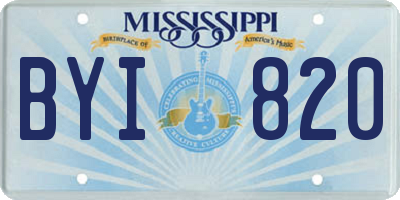 MS license plate BYI820