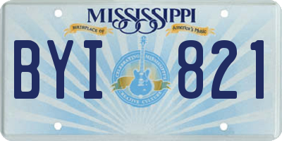 MS license plate BYI821