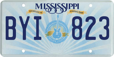 MS license plate BYI823