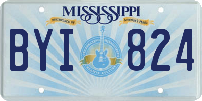 MS license plate BYI824