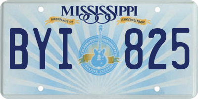 MS license plate BYI825