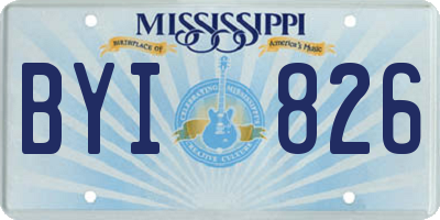 MS license plate BYI826