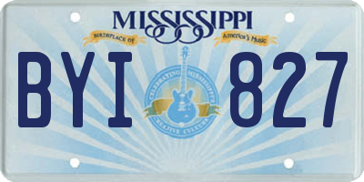 MS license plate BYI827