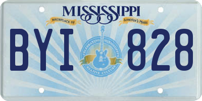 MS license plate BYI828