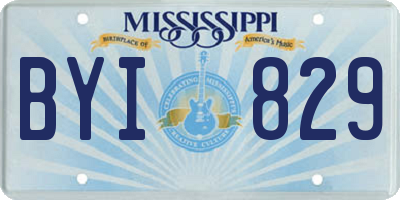 MS license plate BYI829