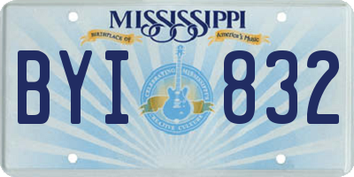 MS license plate BYI832