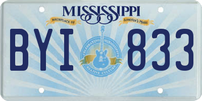 MS license plate BYI833