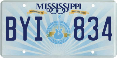 MS license plate BYI834