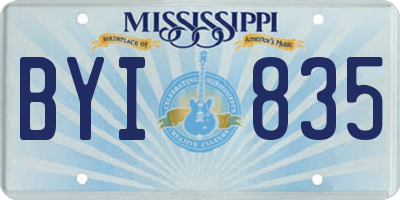 MS license plate BYI835