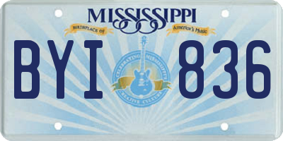 MS license plate BYI836