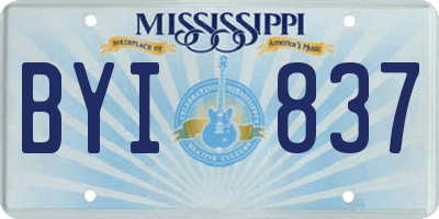 MS license plate BYI837