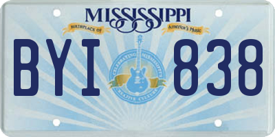 MS license plate BYI838