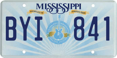 MS license plate BYI841