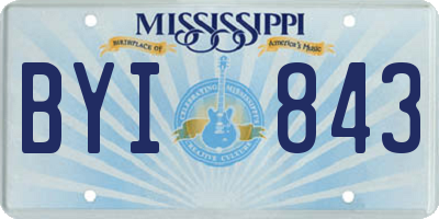 MS license plate BYI843