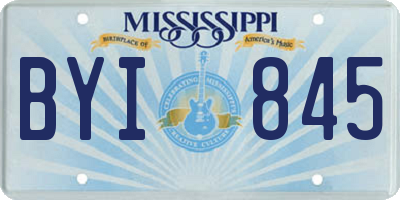 MS license plate BYI845