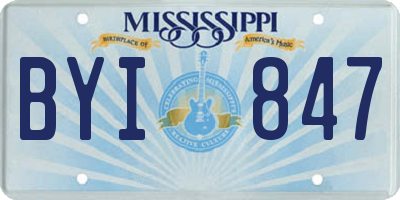 MS license plate BYI847