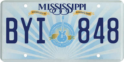 MS license plate BYI848