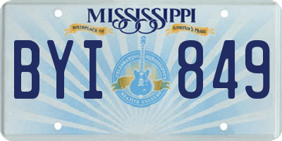 MS license plate BYI849