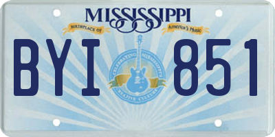 MS license plate BYI851