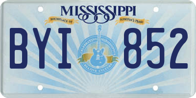 MS license plate BYI852