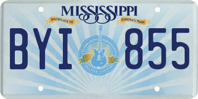 MS license plate BYI855