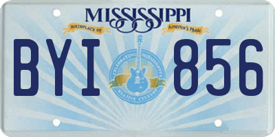 MS license plate BYI856