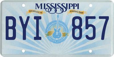 MS license plate BYI857