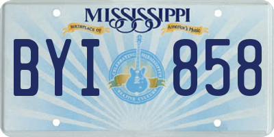 MS license plate BYI858