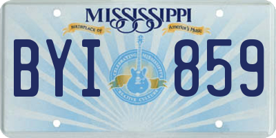 MS license plate BYI859