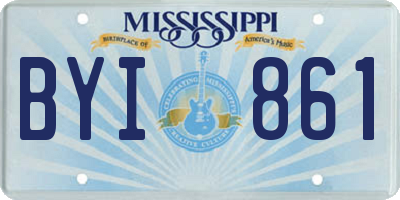 MS license plate BYI861