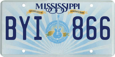 MS license plate BYI866