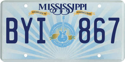 MS license plate BYI867